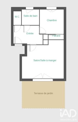 Appartement à vendre 2 pièces 41,5 m² Saint-Arnoult