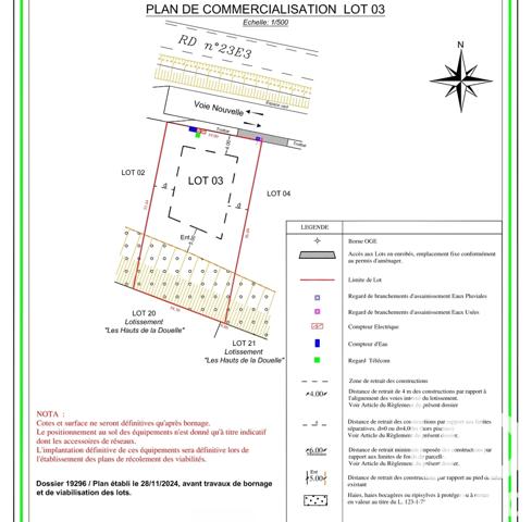 Terrain à vendre 664 m² Bourg