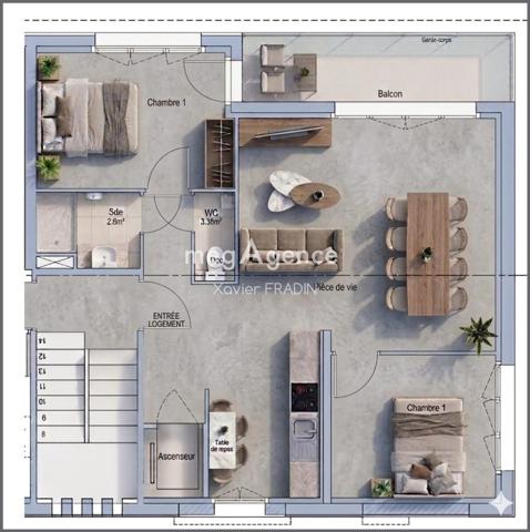 Appartement à SAINT-GILLES-CROIX-DE-VIE, 85800 - 4 pièces 61m²