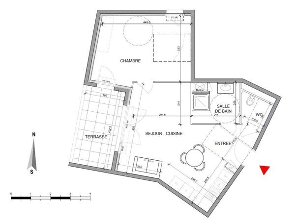 Appartement 2 pièces de 51 m² à Cagnes-sur-Mer (06800)