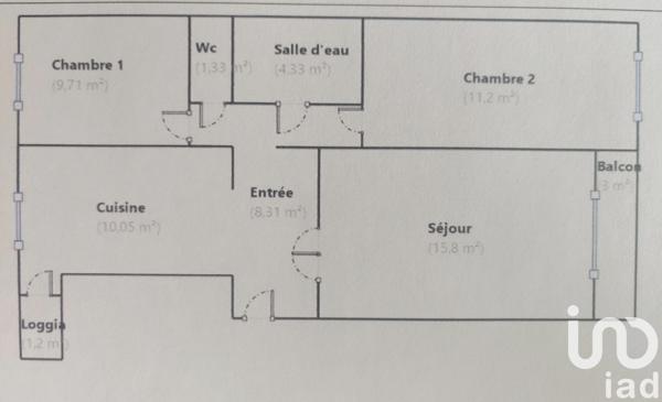 Appartement à vendre 3 pièces 61 m² Marseille 14
