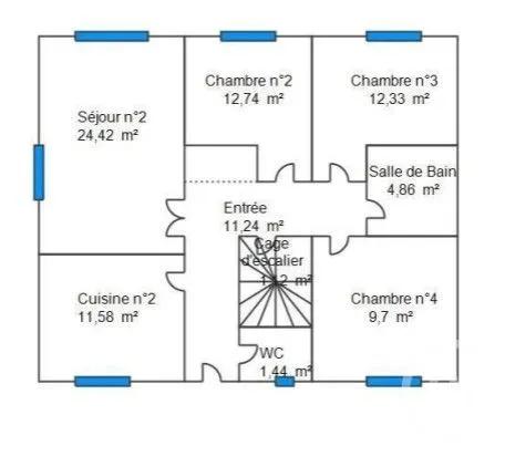 Maison à vendre  5 pièces - 142 m 2   LA BAULE  - 44