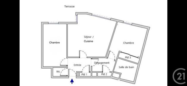 Appartement T3 à vendre  3 pièces - 60 m 2   VILLEURBANNE  - 69