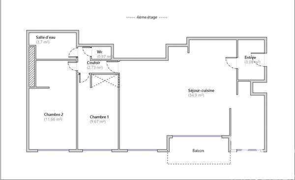 Appartement à vendre 4 pièces 67,04 m² Marly-le-Roi