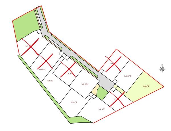 Terrain de 1120m2 Borné et viabilisé