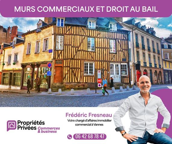 Murs commerciaux avec droit au bail à vendre - Local de 50 m² avec extraction - Proximité immédiate de Vannes