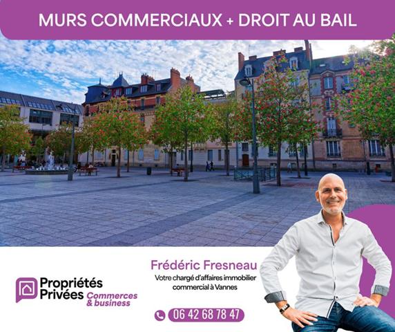 Murs commerciaux avec droit au bail à vendre - Local de 50 m² avec extraction - Proximité immédiate de Vannes