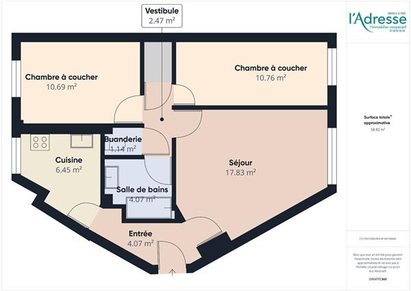 Appartement Vitry Sur Seine 3 pièces - Le Fort - 59 m²