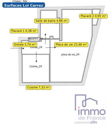 Appartement 2 pièces                                        - 43000 Le Puy-en-Velay Réf : 2883-CIFVFOREZVELAY
