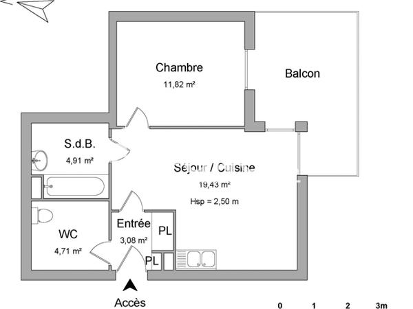 Location Appartement 2 pièces 43.95 m² - RESIDENCE LE VERONESE Nimes 30000