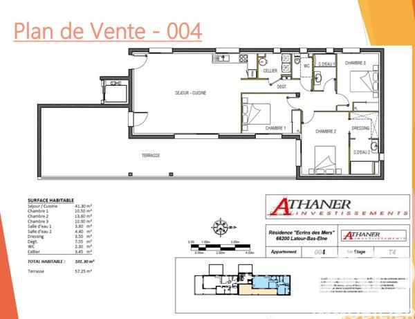 Appartement à vendre 4 pièces 101 m² Latour-Bas-Elne