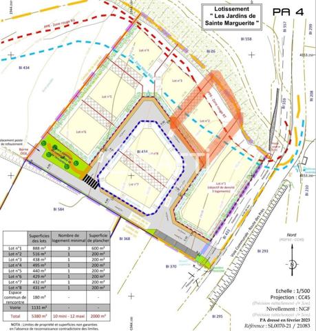 Terrain sur beau lotissement secteur Sainte Marguerie