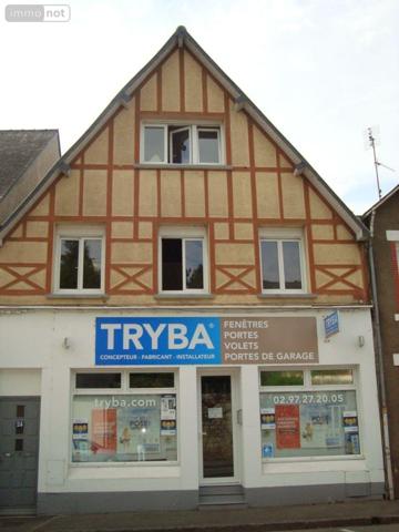 Local mixte (Pro/Hab) à vendre à Pontivy dans le Morbihan (56300), ref : 063-166