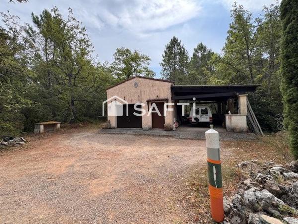 Maison T3 avec véranda sur grand terrain boisé