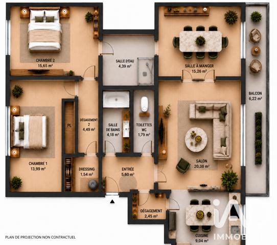 Appartement à vendre 4 pièces 98,76 m² Maisons-Laffitte