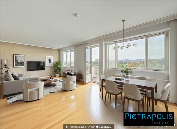 Appartement T4 avec balcon, cave et garage, en étage élevé, à proximité des écoles, transports et commerces