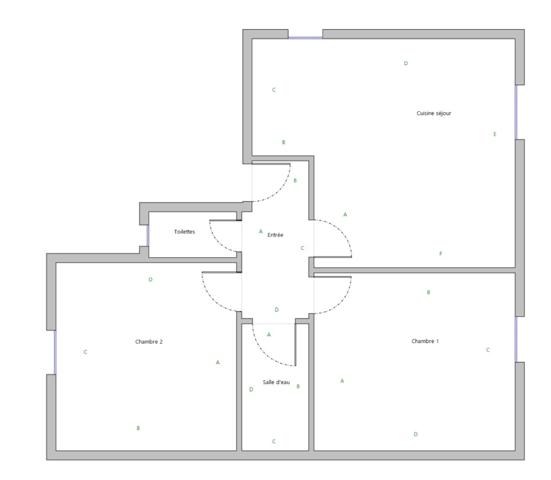 Appartement T3, 1er étage en hyper centre Cancale.