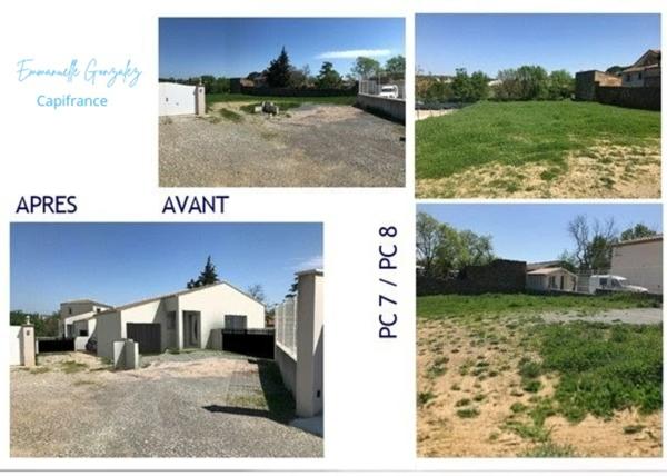 Terrain viabilisé constructible de 388 m² FOUZILHON (34)