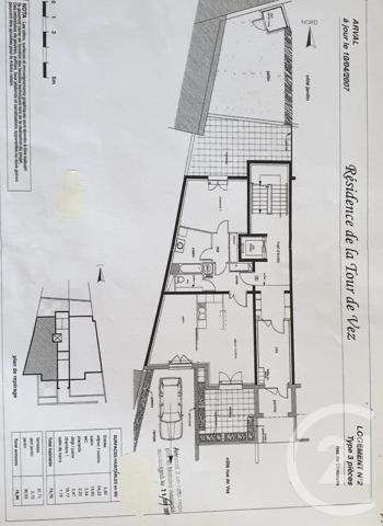 Appartement F3 à vendre  3 pièces - 76,76 m 2   CREPY EN VALOIS  - 60