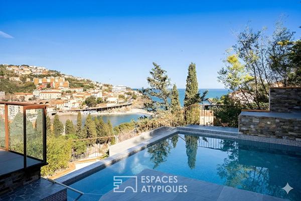 Villa d’architecte avec vue panoramique sur la mer à Cerbère