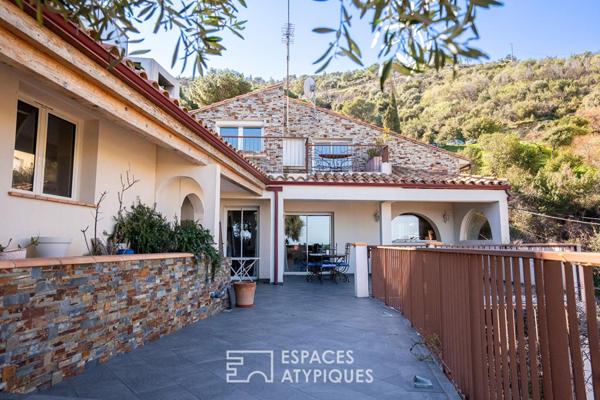 Villa d’architecte avec vue panoramique sur la mer à Cerbère