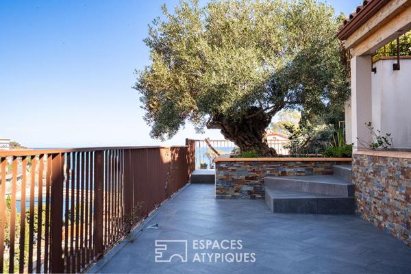Villa d’architecte avec vue panoramique sur la mer à Cerbère