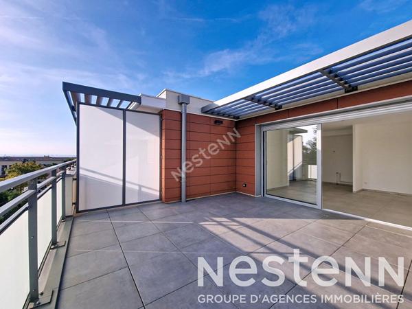 GENAS Hyper Centre - Attique NEUF en frais de notaire réduits - 3 pièces de 79.37m² avec large terrasse et vue dégagée