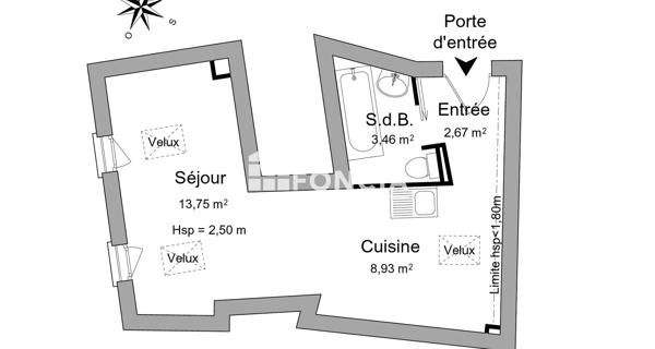 Location Studio 28.81 m² - Nancy 54000