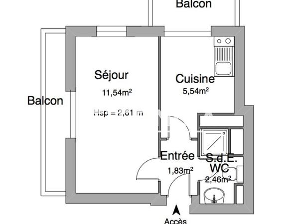 Location Studio 21.37 m² - 2-4 PASSAGE CATHEDRALE Strasbourg 67000