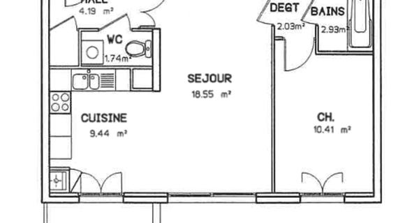 À vendre Appartement 2 pièces 49.02 m² - Grenoble 38100