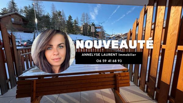 T1 avec grande terrasse plein sud – La Joue du Loup