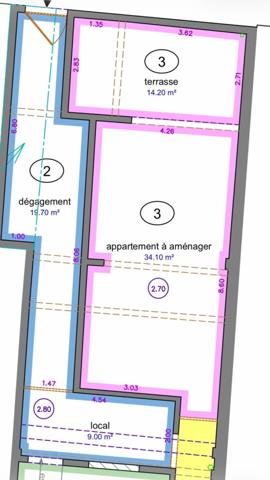 Appartement RDC F1 bis neuf
