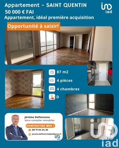 Appartement à vendre 4 pièces 87 m² Saint-Quentin
