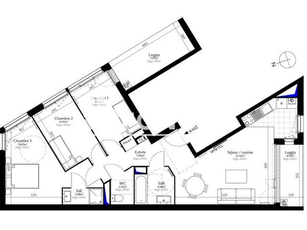 À vendre Appartement 4 pièces 76 m² - ÉPinay-sur-seine 93800