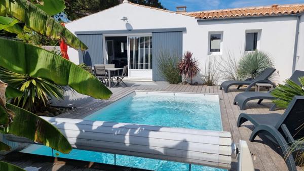Charente Maritime (17), AV ST-GEORGES D'OLERON maison-piscine de plage plain-pied 6 pièces 114m² Terrain 433m²