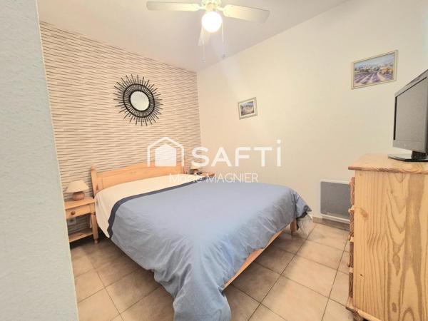 Plage à pied - grand T2 de 44m2 avec balcon/terrasse vue mer et parking dans une résidence sécurisée - CAVALAIRE SUR MER