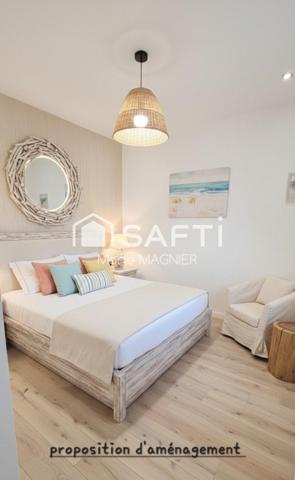 Plage à pied - grand T2 de 44m2 avec balcon/terrasse vue mer et parking dans une résidence sécurisée - CAVALAIRE SUR MER