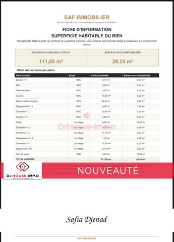 Maison à vendre 5 pièces de 111 m²