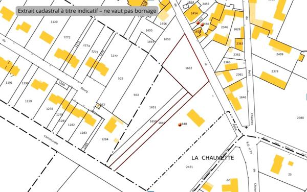 Terrain constructible d’environ 2200 m² – À 10 min de Loudun