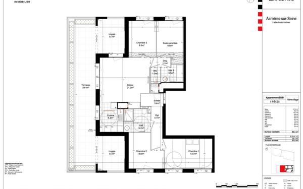 Appartement à louer    5 pièces •    Asnières-sur-Seine