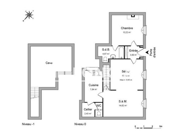 Location Appartement 2 pièces 61.09 m² - 34 BOULEVARD BARBES Carcassonne 11000