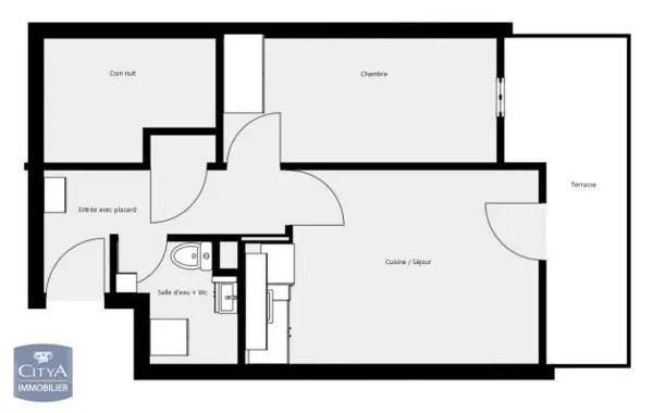 Appartement à vendre 2 pièces 34.49m²