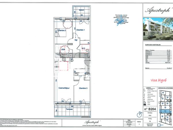 Location Appartement 4 pièces 80.1 m² - Avignon 84000