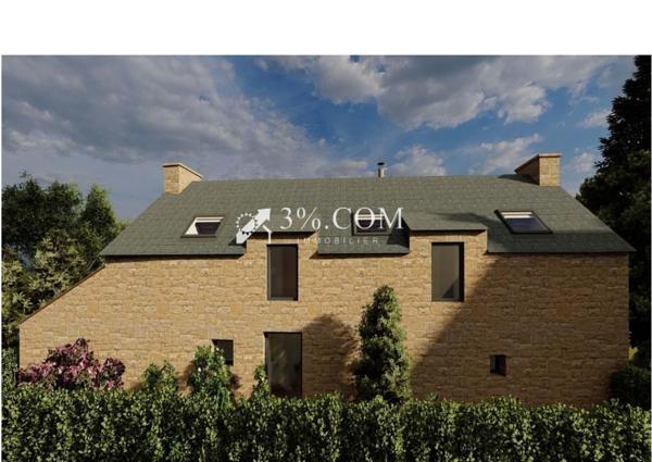 Grange avec Permis de construire à transformer en longère, potentiel de183m², terrain de 1500m² Baden (56870)