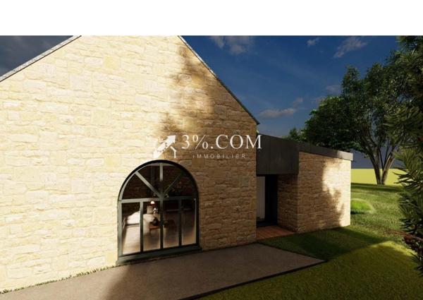 Grange avec Permis de construire à transformer en longère, potentiel de183m², terrain de 1500m² Baden (56870)