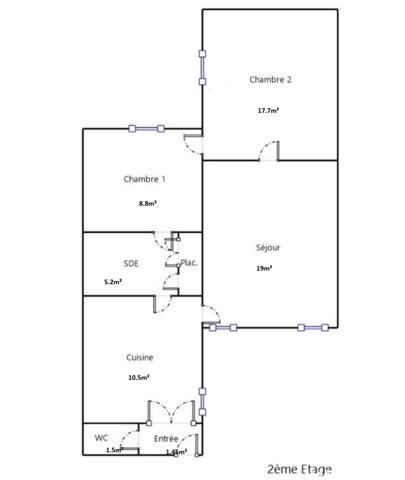 Location appartement 3 pièces 64 m² Nantes