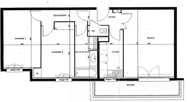 Location Appartement 3 pièces 65 m2 à Asnières-sur-Seine