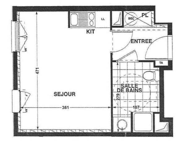 Appartement 1 pièce - 44800 Saint-Herblain