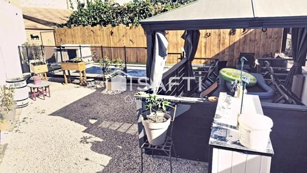 Grande maison 180m², grand garage, 4 ch, piscine