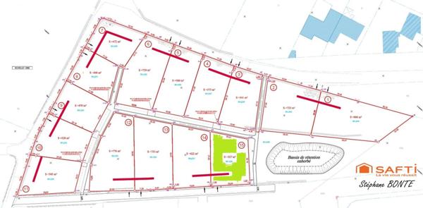 Terrain de 527 m² viabilisée (lot 15) – Le Puy